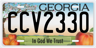 GA license plate CCV2330
