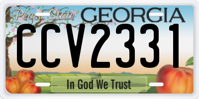 GA license plate CCV2331