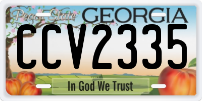 GA license plate CCV2335