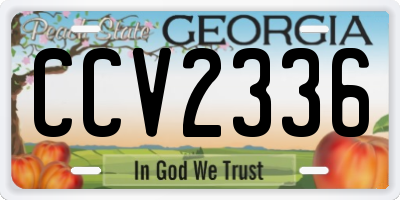 GA license plate CCV2336