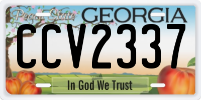 GA license plate CCV2337