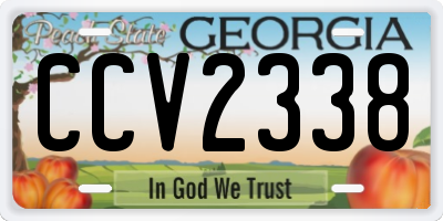 GA license plate CCV2338
