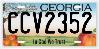 GA license plate CCV2352