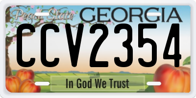 GA license plate CCV2354