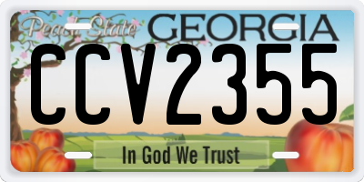 GA license plate CCV2355