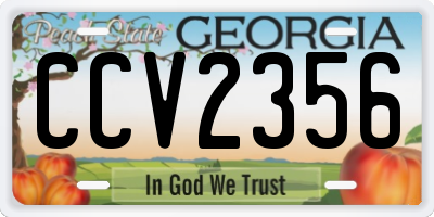 GA license plate CCV2356