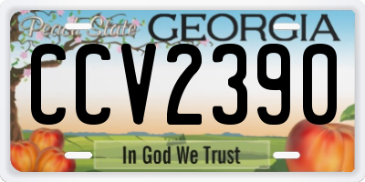 GA license plate CCV2390