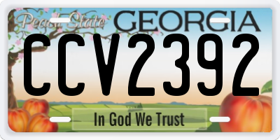 GA license plate CCV2392