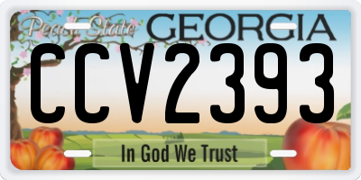 GA license plate CCV2393