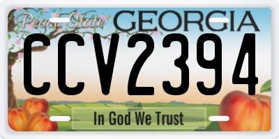 GA license plate CCV2394
