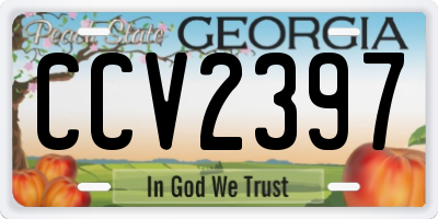 GA license plate CCV2397