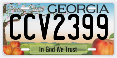 GA license plate CCV2399