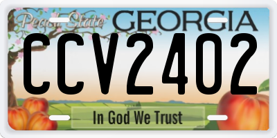 GA license plate CCV2402