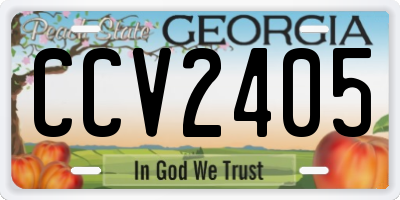 GA license plate CCV2405