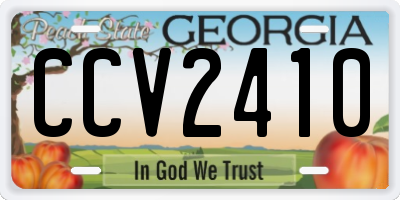 GA license plate CCV2410