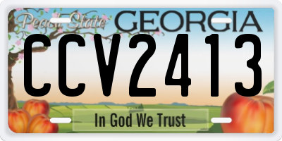 GA license plate CCV2413