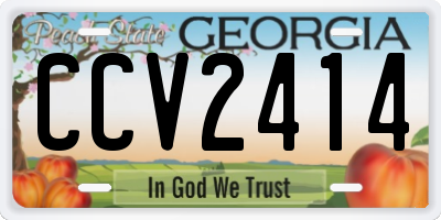 GA license plate CCV2414