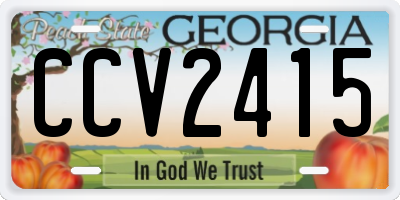 GA license plate CCV2415