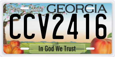 GA license plate CCV2416