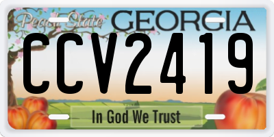 GA license plate CCV2419