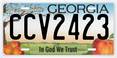 GA license plate CCV2423