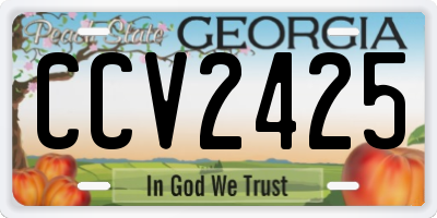 GA license plate CCV2425