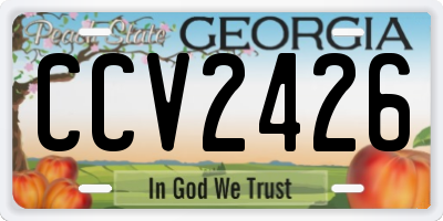 GA license plate CCV2426