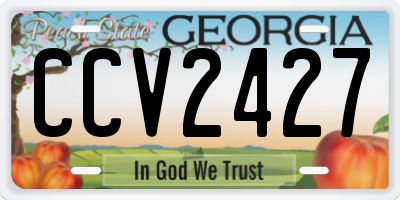 GA license plate CCV2427