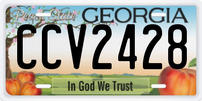 GA license plate CCV2428