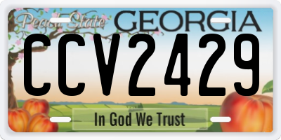 GA license plate CCV2429