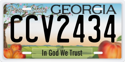 GA license plate CCV2434