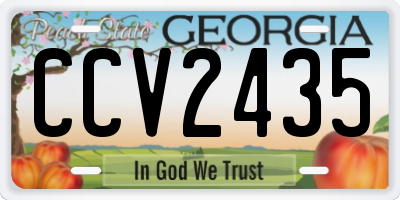GA license plate CCV2435