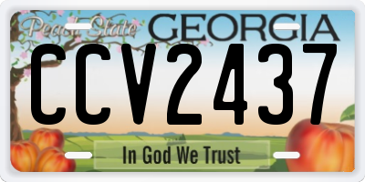GA license plate CCV2437