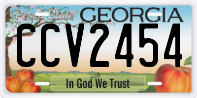 GA license plate CCV2454