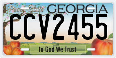 GA license plate CCV2455