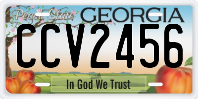 GA license plate CCV2456