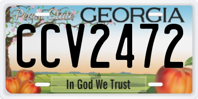GA license plate CCV2472