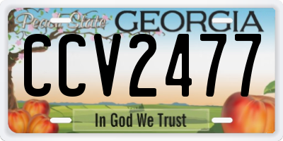 GA license plate CCV2477