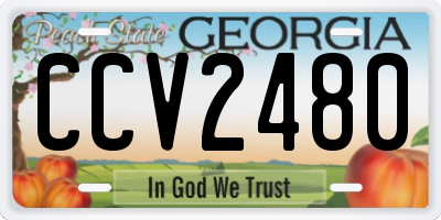 GA license plate CCV2480