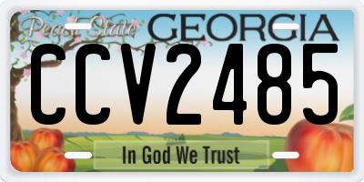 GA license plate CCV2485