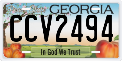 GA license plate CCV2494