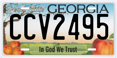 GA license plate CCV2495