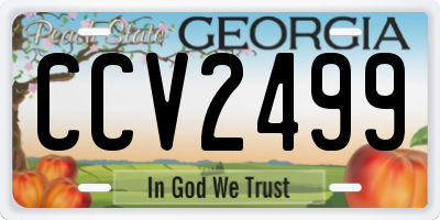 GA license plate CCV2499