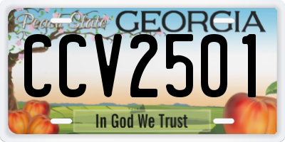 GA license plate CCV2501