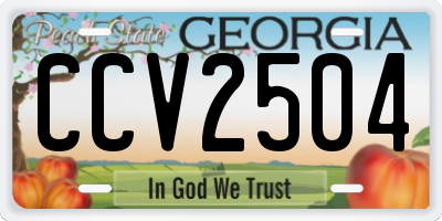 GA license plate CCV2504
