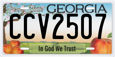 GA license plate CCV2507