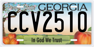 GA license plate CCV2510
