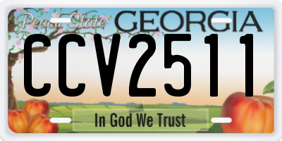 GA license plate CCV2511