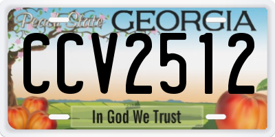 GA license plate CCV2512