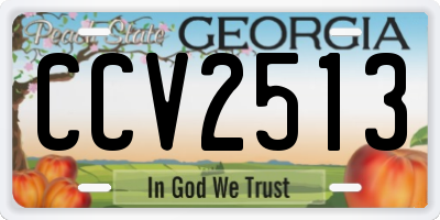 GA license plate CCV2513
